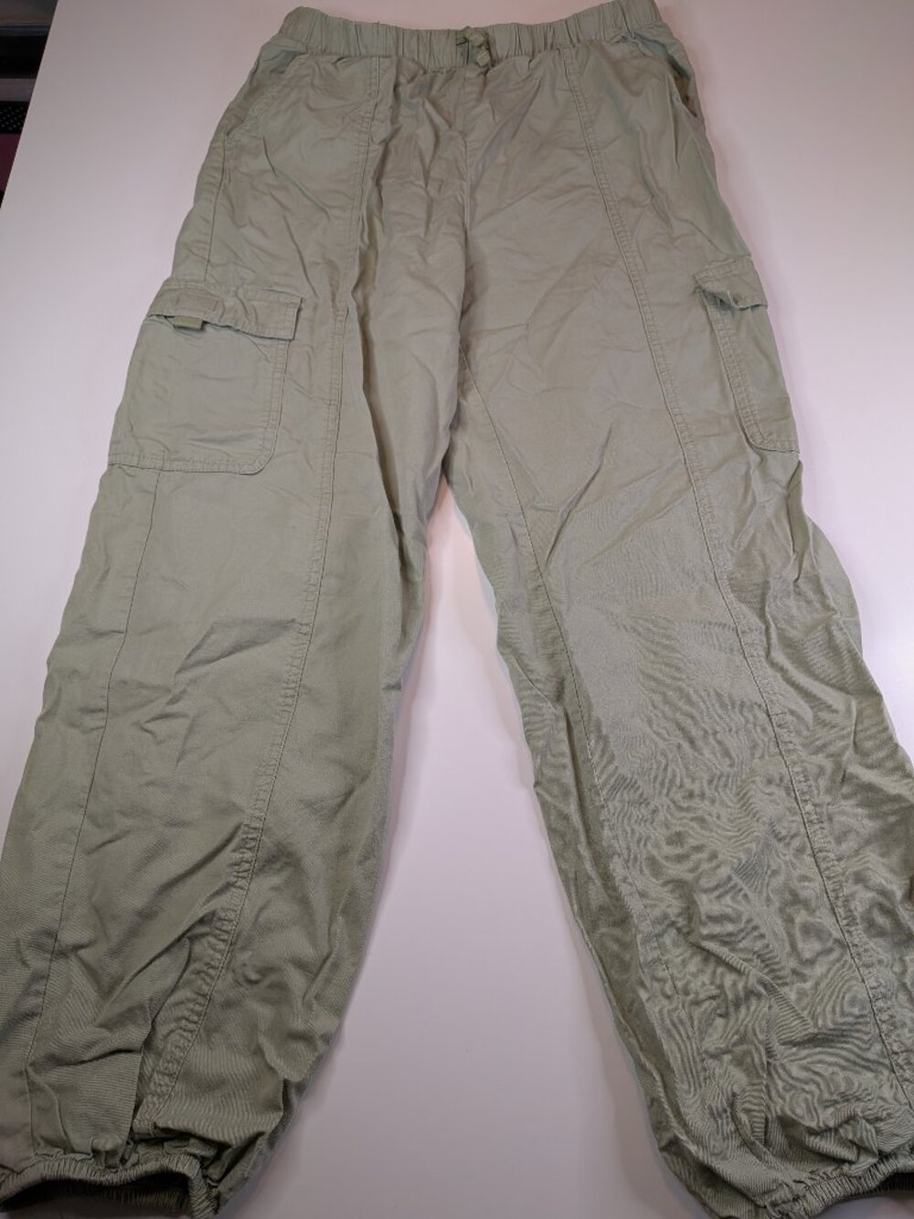 Cat & Jack Cargo Jogger Pants Sage Green Girls XL 14 Elastic Waist